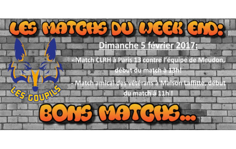 Matchs du week-end!