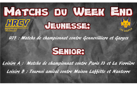 Les matchs du week end